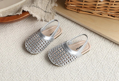 Baby Girls Shoes Braided Sandals for Girls Kids Fashion Hollow Out Leather Shoe Soft Sole Retro Princess Slippers Beach Shoes