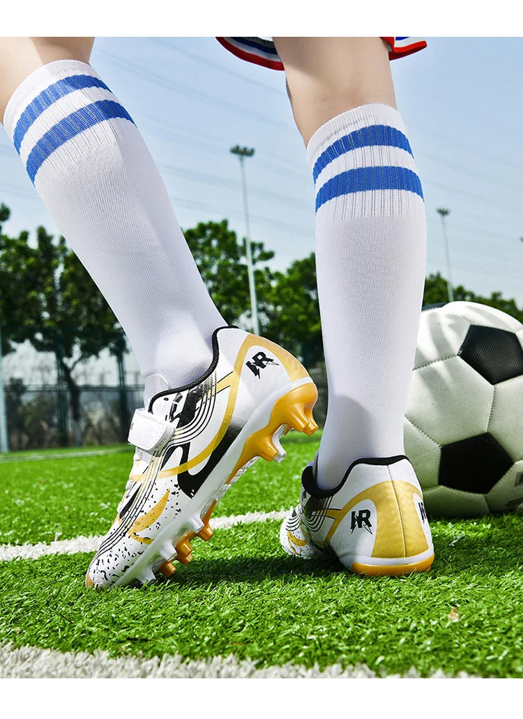 Soccer Shoes with Rubber Soles for Kids, Multicolor FG & TF Training Styles