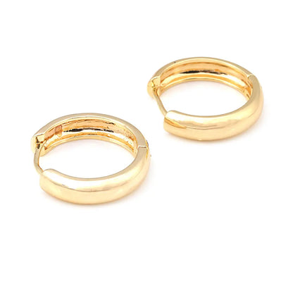 6PCS 14MM 16MM 18MM 23MM 25MM 30MM 18K Gold Color Brass Round Circle Loop Earrings Hoops Jewelry Making Supplies Accessories