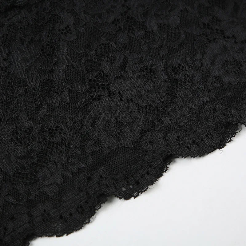 Lace Transparent Mini Dress Sexy Women Wrapping Spaghetti Embroidery Flower Sheath Nightwear Club Mesh Wave Fantacy