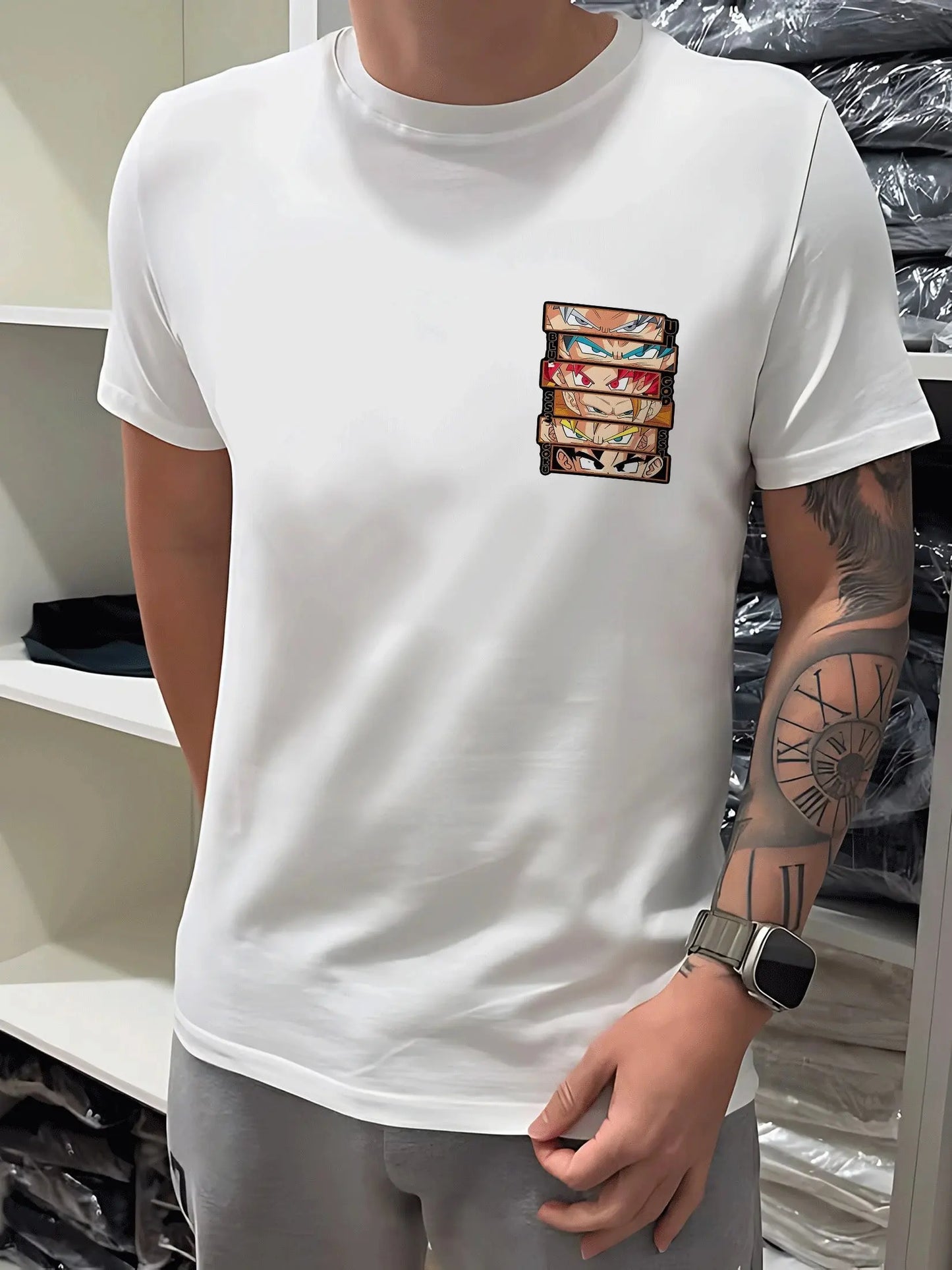 Oversized Men's Short Sleeve T Shirt Anime Printed 2025 Summer Casual Cotton Streetwear Trendy Graphic Tee Tops