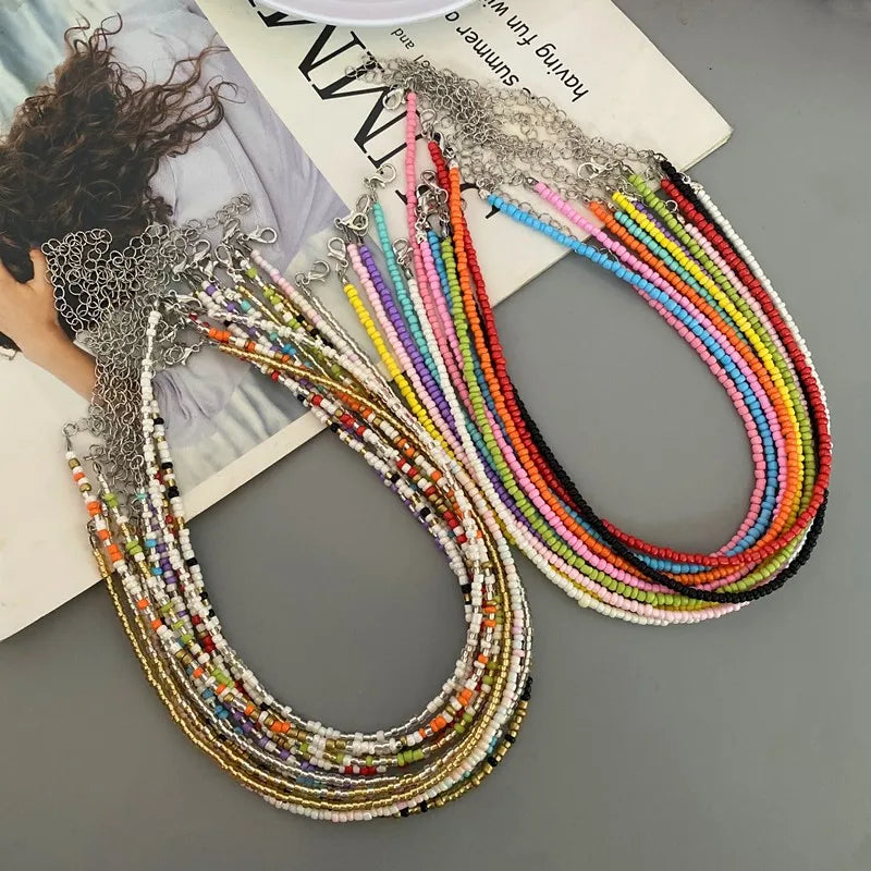 Choker Chain Fashion  Charm Collar Colorful Handmade Colar Collar Necklace Jewelry Femme