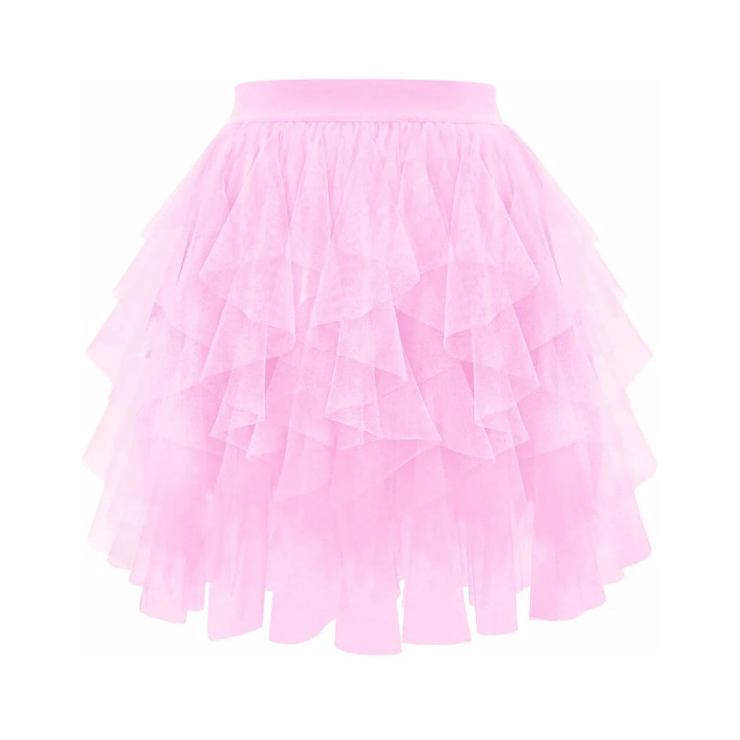Women's Tulle Tutu Skirt Fashion Solid Color High Waist Mesh Skirt A-line Puff Skirt Cute Cake Skirt Cute Ballet Ball Half Skirt