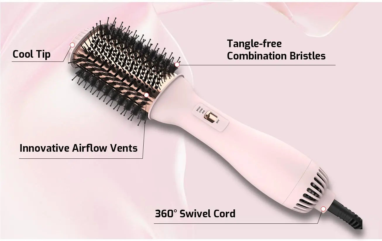 Professional Blowout Hair Dryer Brush Dryer and Volumize Hot Air Brush for Women Curling Irons Styler Electric Brushes