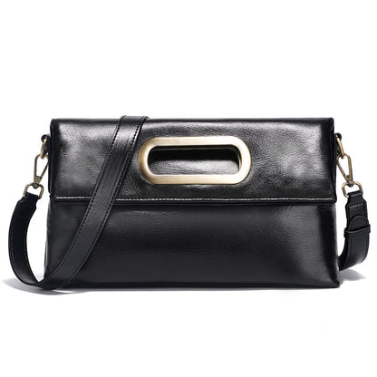 Genuine Leather Vintage Designer Handbag For Women Large Capacity Shoulder Bag New Brown Crossbody Bag Tote Bag Purse 2024