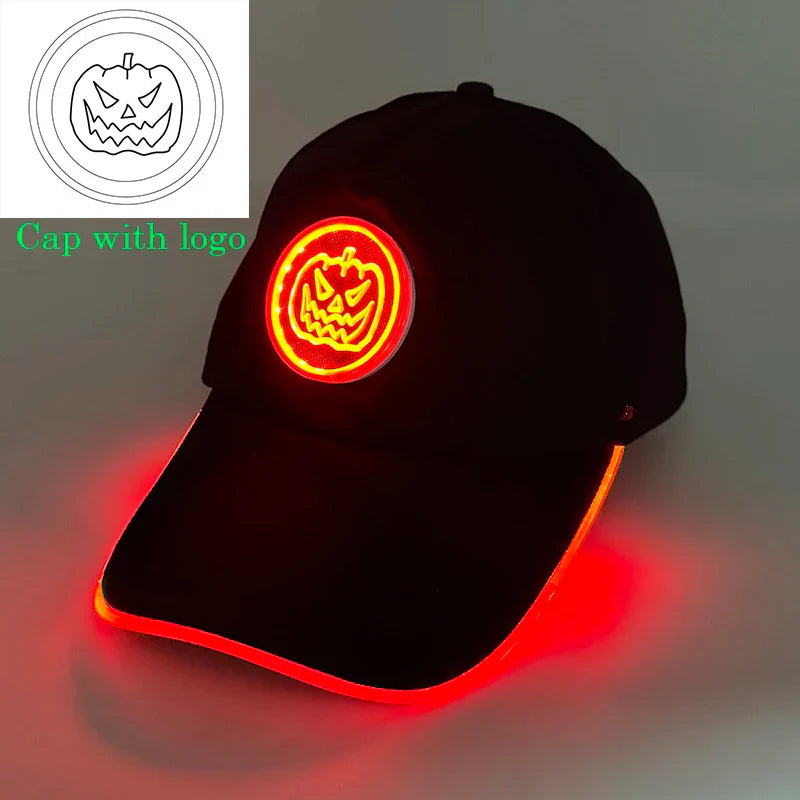 Baseball Caps Night Glow Light Cap Boys Girls Fashion Headwear Costumes Accessory Caps Hats