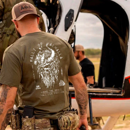 Short Sleeve T-Shirt American Tough Guy Short Sleeve T Summer Tactical Military Fan Top Men