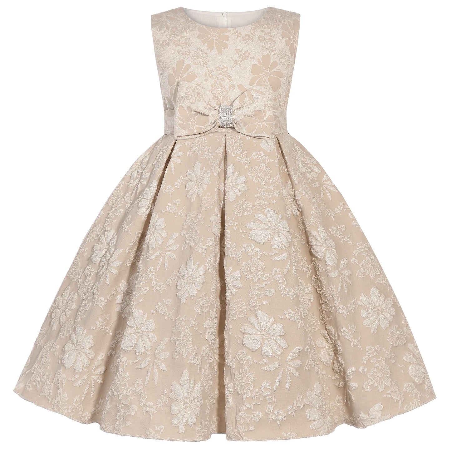 Cross-border summer new girls' princess dress Children's sleeveless bow sequin Pompadour runway show clothing