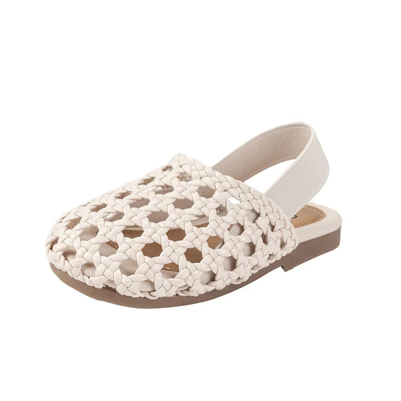 Traditional Woven Sandals Young Child in Summer 2026 New Child Flat Shoe Retro Baby Walking Shoe Girls Casual Sandals Baby Shoes