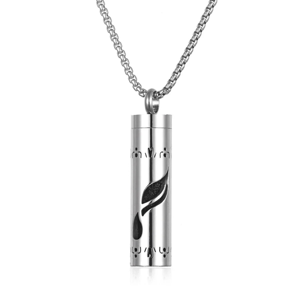Long Strip Stainless Steel Aromatherapy Necklace Perfume Diffuser Essential Oil Diffuser Pendant Necklace Jewelry Accessories
