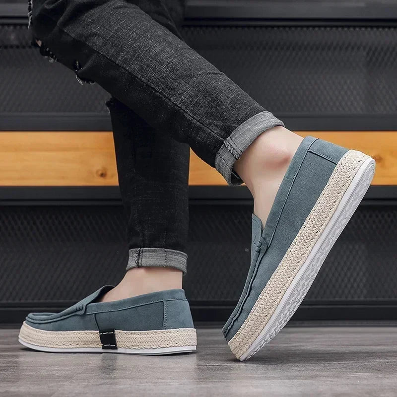 Calçados Masculinos Leves Casuais, Tênis Masculino Respirável para Caminhada, Mocassins, Sapatos Preguiçosos, Sapatos de Condução Antiderrapantes, Sapatos Confortáveis de Pano