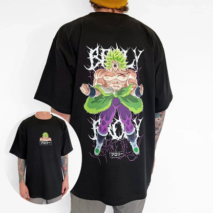 Animation Summer T-Shirt New Men's Harajuku Loose Casual Harajuku Plus Size Parent-Child Short Sleeve Top