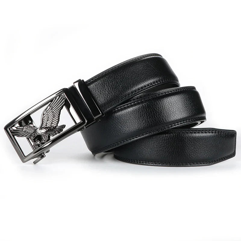 Men's Belt With Alloy Automatic Buckle, Fashion Men's Business Leisure Belt
