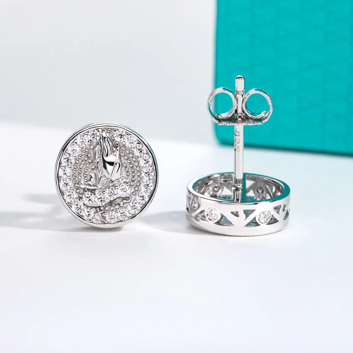 0.29cttw Moissanite Iced Out Stud Earrings 925 Sterling Silver Earring New Age Dope Hip Hop Jewelry for Men And Women