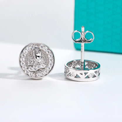0.29cttw Moissanite Iced Out Stud Earrings 925 Sterling Silver Earring New Age Dope Hip Hop Jewelry for Men And Women