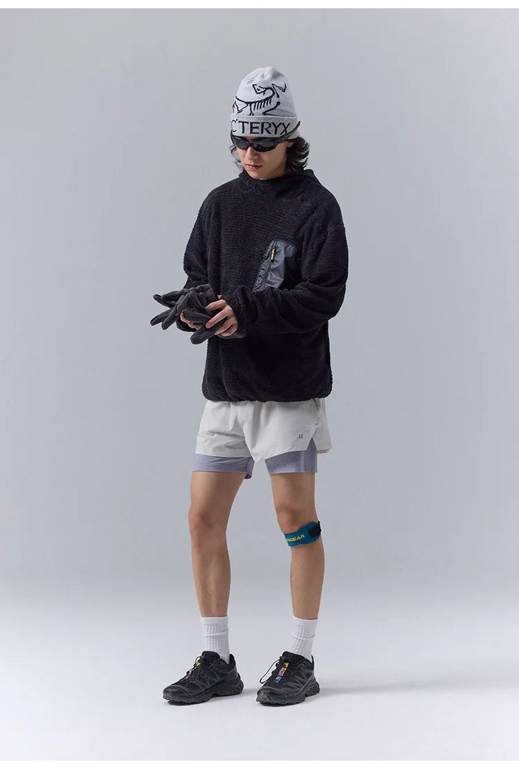 All Season 190g Ultra-light Breathable Thermal Hoodie, Urban Outdoor Techwear Mid-layer with Thumbholes & Zip Pocket