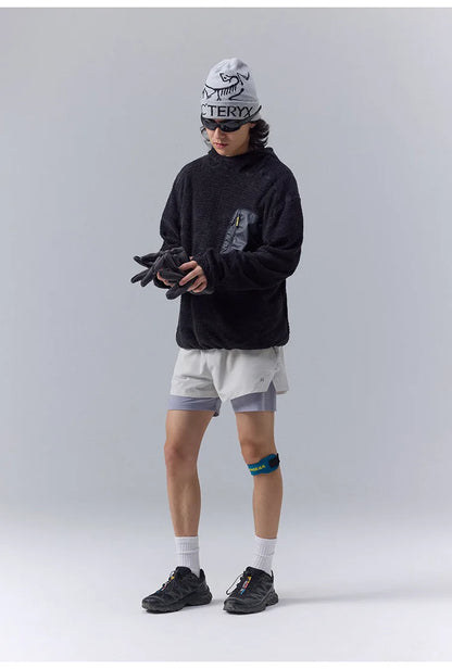 All Season 190g Ultra-light Breathable Thermal Hoodie, Urban Outdoor Techwear Mid-layer with Thumbholes & Zip Pocket