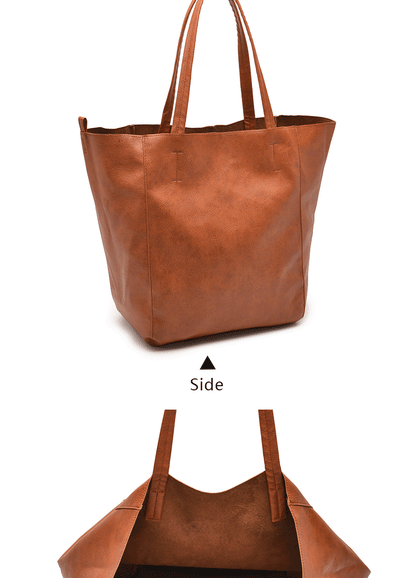 Retro 2 Set Bag Shoulder Bags High Capacity Tote Bags Metal Button Handbags Solid Color Multifunction Beach Bag For Ladies