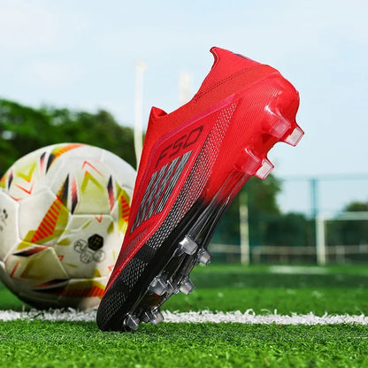 Men Football Boots Training Breathable Drop Shipping Match Sport Cleats Soccer Shoes FG Ultralight Long Spikes Indoor Sneakers