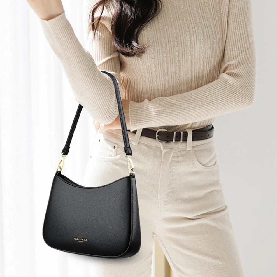 High Quality Underarm Shoulder Bags for Women 2024 Solid Color New Texture Leather Crossbody Bag Luxury Designer Handbags Sac