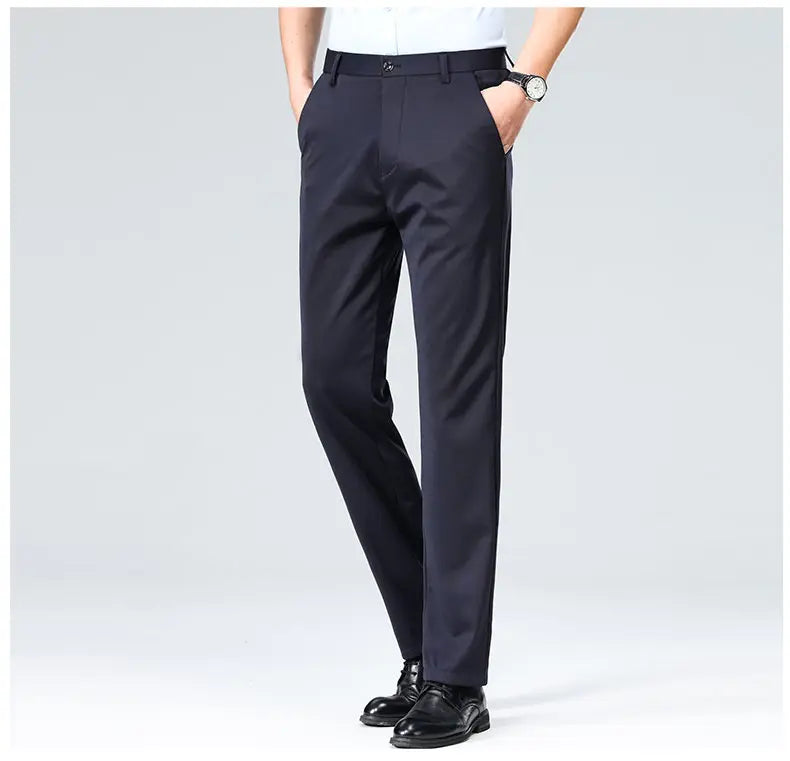 Four-Way Stretch Business Casual Pants for Men, Spring/Autumn Dress Pants, Men's Trousers, Formal Pants, Casual Elastic Dress Pa