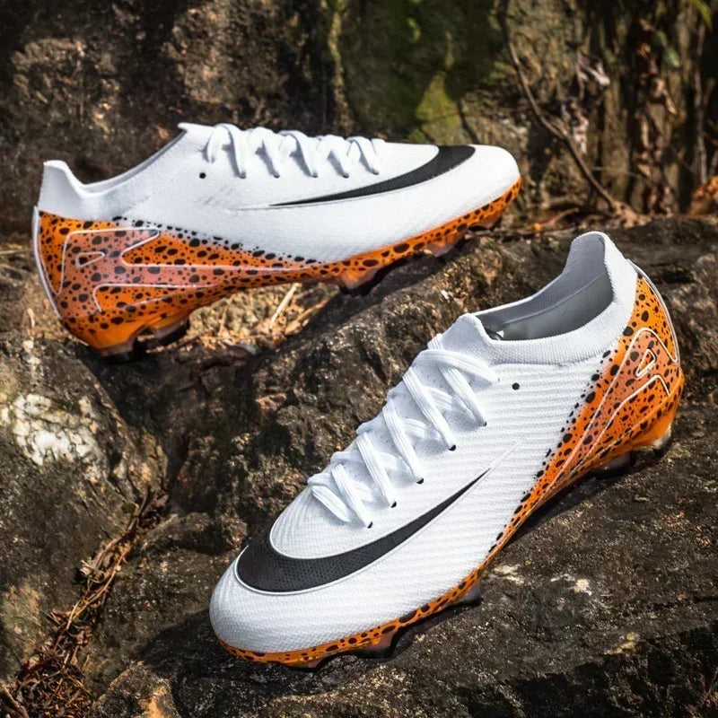New Men Football Boots Professional Boys Soccer Shoes Ankle Sports Shoes Non-Slip TF/FG Match Sneakers Unisex Comfortable