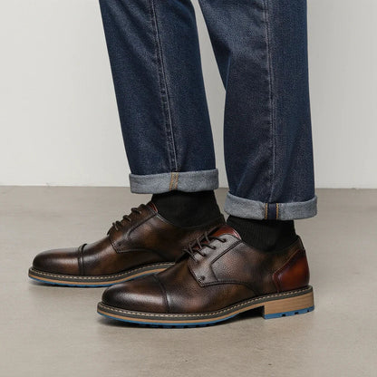 Retro Men Derby Shoes Men Casual shoes Fashion Men Leather Shoes