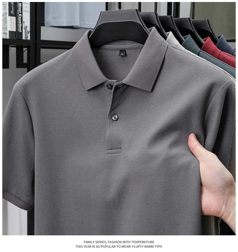 20 Colors Men's 100% Cotton Polo Shirt - Summer Casual Breathable Tee,Ideal for Golf and Sports,Business Casual,Silk-Like Finish