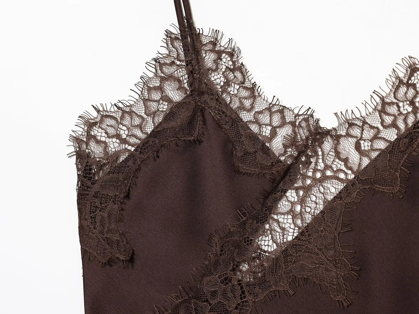 Women Fashion Asymmetric Lace Tops Sexy V Neck Short Camisole Tank Top Summer Lady Holiday Underwear Style Camis