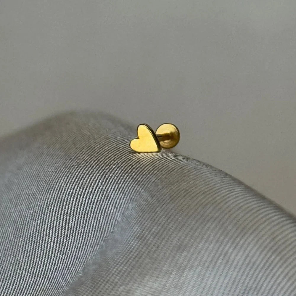 Heart Round Ball Flat Helix Piercing Earring 925 Sterling Silver Ear Studs Geometric Zircon Exquisite Trinket Studs Aretes