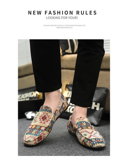 Summer Outdoor Men's Casual Shoes Breathable Man Loafers Lazy Shoes Comfortable Walking Sneakers Non-slip Flats Driving Shoes