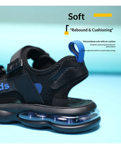 A pair of children's summer open-toe sandals, soft, breathable, wear-resistant flat shoes, sizes 32-42，KT-M-1916