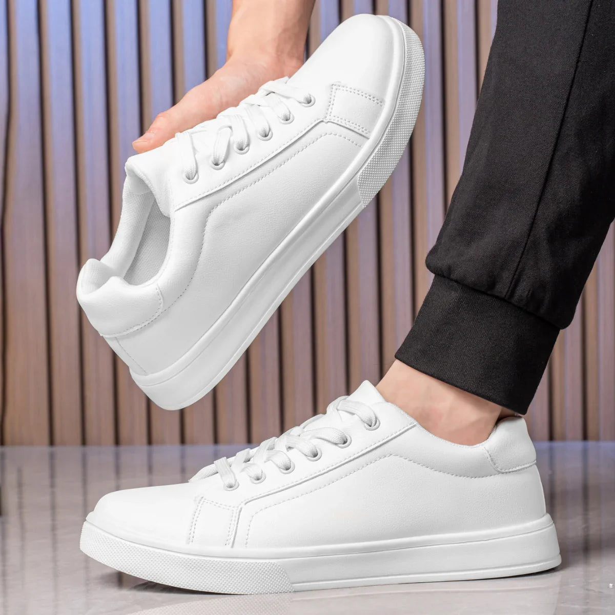 Men's Business casual Shoes Soft Moccasin Shoes Comfortable Casual Shoes for Men Autumn Solid Black White Men Sneakers