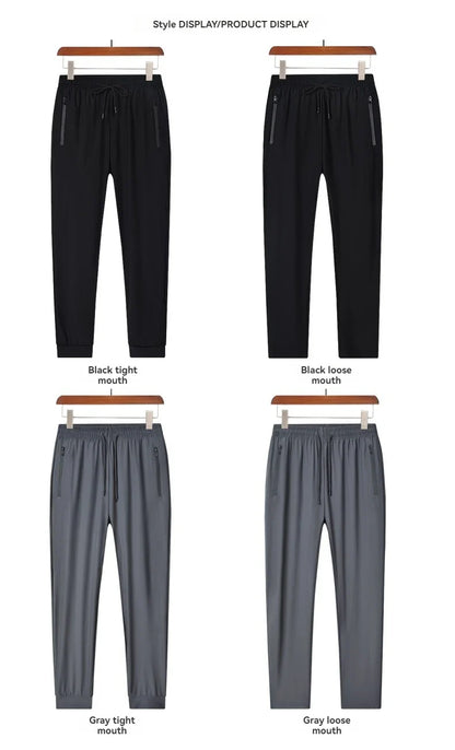 New Ice Silk Breathable Men's Sports Pants Quick Drying Sweat-absorbing Comfortable Cool High Quality Outdoor Pants for Men