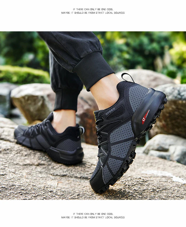 Sapatos de Caminhada Masculinos e Femininos Impermeáveis para Exteriores Tênis de Treino com Cadarço para Escalada Trekking Tênis de Montanha para Caminhada e Caça Tênis Táticos