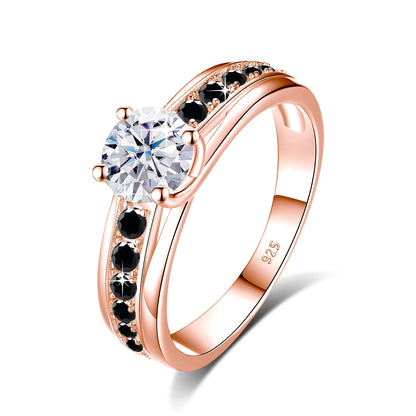 1 Carat Moissanite Rings With Certificate Original 100% Silver 925 Party Designer Jewelry Wife Gift Free Shipping Items