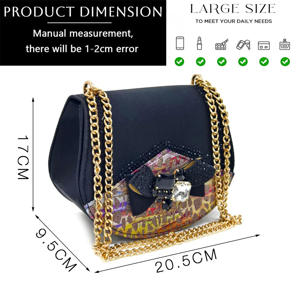 Nigerian Women Heel Party Shoes and Bag Set Royal Blue Colour Rhinestone Handbag Italian Design Wedding
