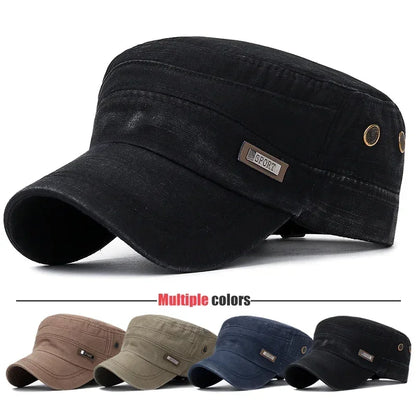 Military Cadet Flat Cap Fashion Clothes Adjustable Snapback Hat Unisex New Fashion Classics Outdoor Casual Sport  Baseball Cap