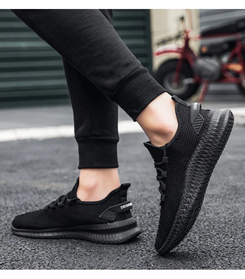 Summer Mesh Men Shoes Breathable Mens Sneakers Trendy Lightweight Walking Big Size Man Tenis Shoes