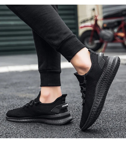 Summer Mesh Men Shoes Breathable Mens Sneakers Trendy Lightweight Walking Big Size Man Tenis Shoes
