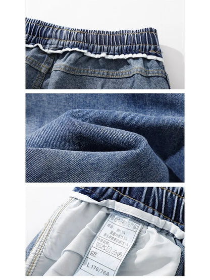Men's American Style Loose Straight Leg Jeans Vintage Spring Summer New Arrival Drapey Trendy Wide Leg Long Pants