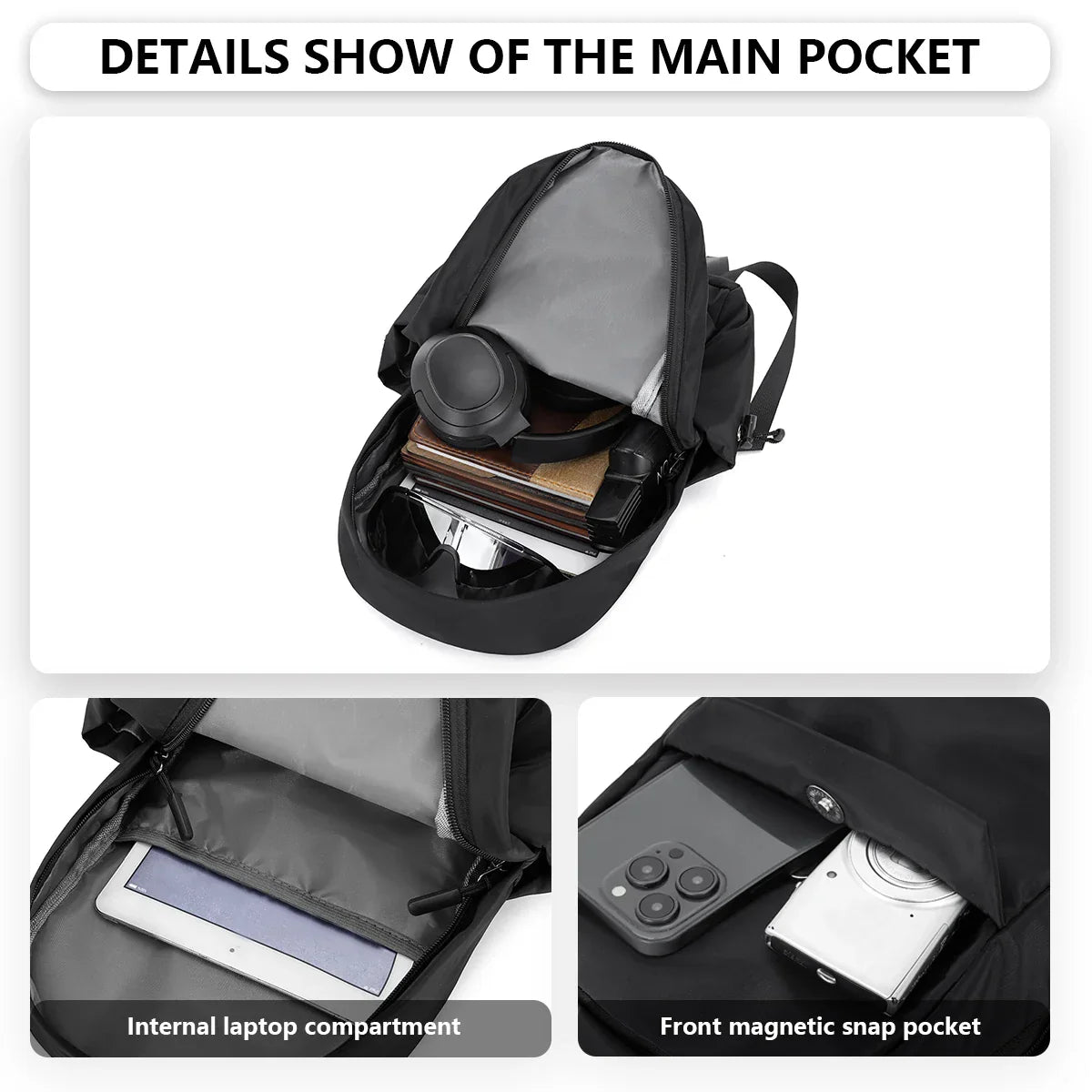 Lightweight Mini Backpack for Boys Travel, Versatile Outdoor Hiking and Mountaineering Bag, Small Backpack, Casual Small School Bag, Student Class, Fishing, Travel Conference