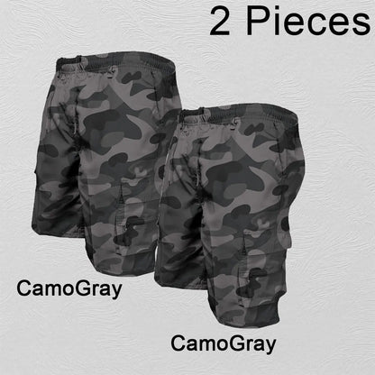 Fashion Men's Cargo Shorts Mens Casual Pants Casual Big Pocket Sports Slacks Cargo Panels Trousers Plus Size for Male