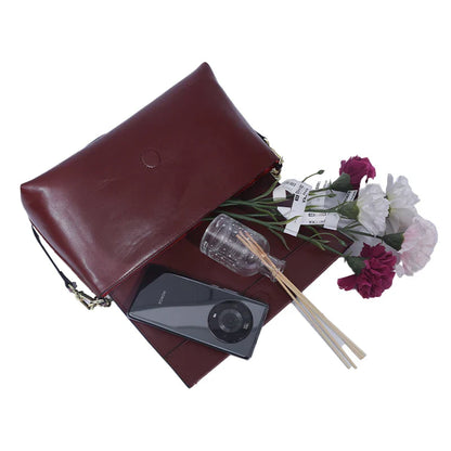 Elegant Black Leather Women Shoulder Bag Metal Logo Flap Handbag Chain Strap Office Commute Daily Casual