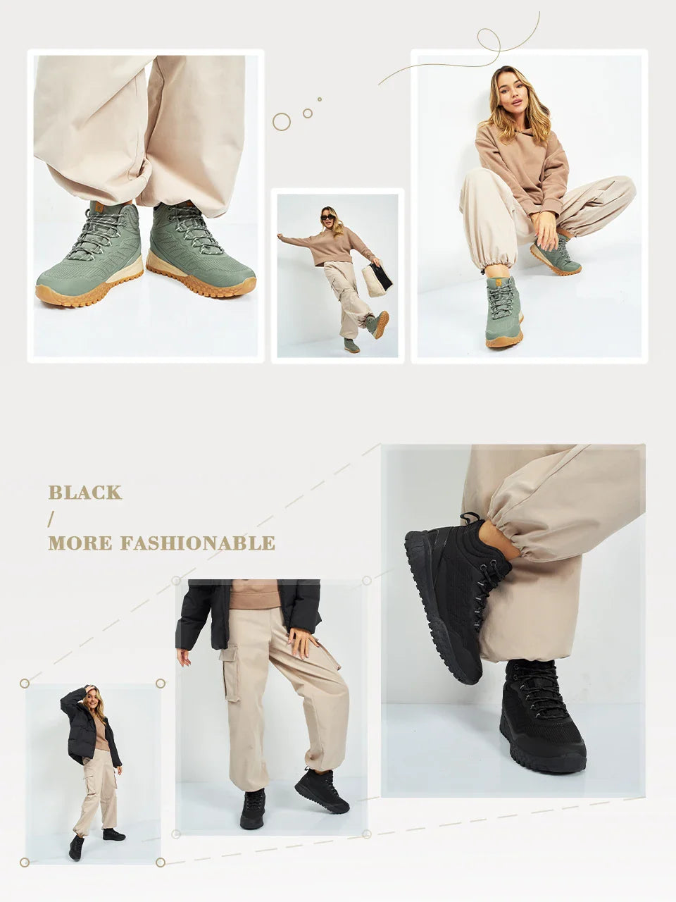 Winter Women Sneakers New Casual Waterproof Plush Warm Snow Boots Female Outdoor Non-Slip Lace up Walking Shoes ﻿
