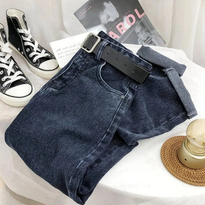 High Waist Harlan Denim Jeans Straight Leg Loose Fit