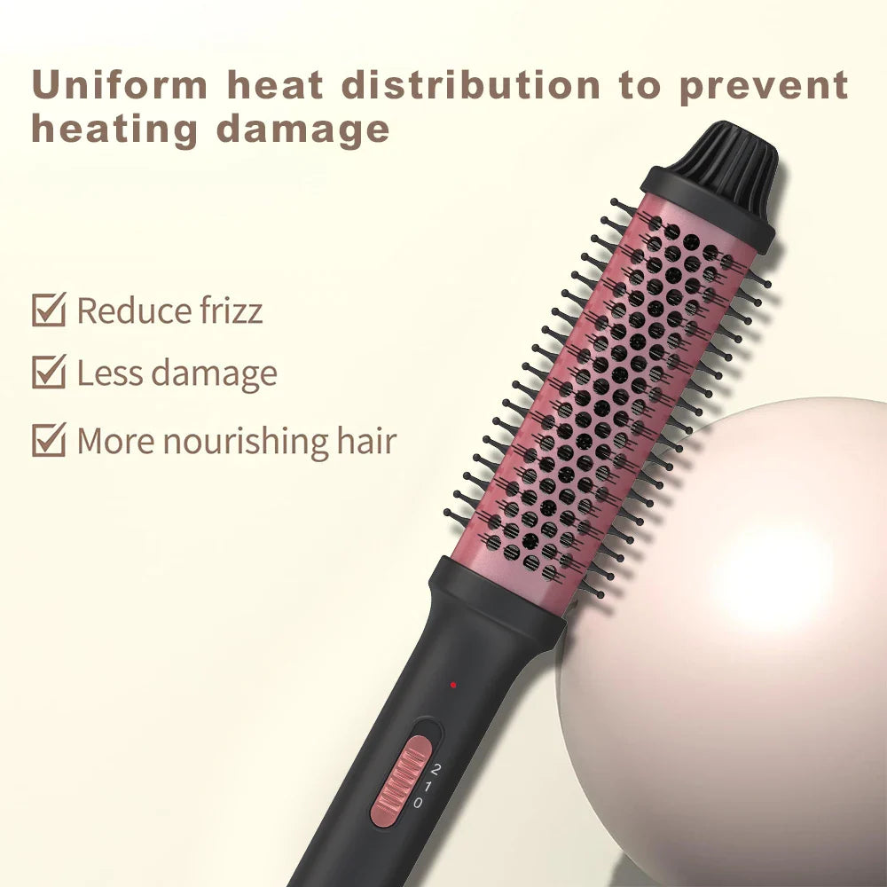 Curling lron Brush 2 in 1 Electric Hair Comb Negative lon Hair Dryer Styling Appliances Portable Professional Hair Strai
