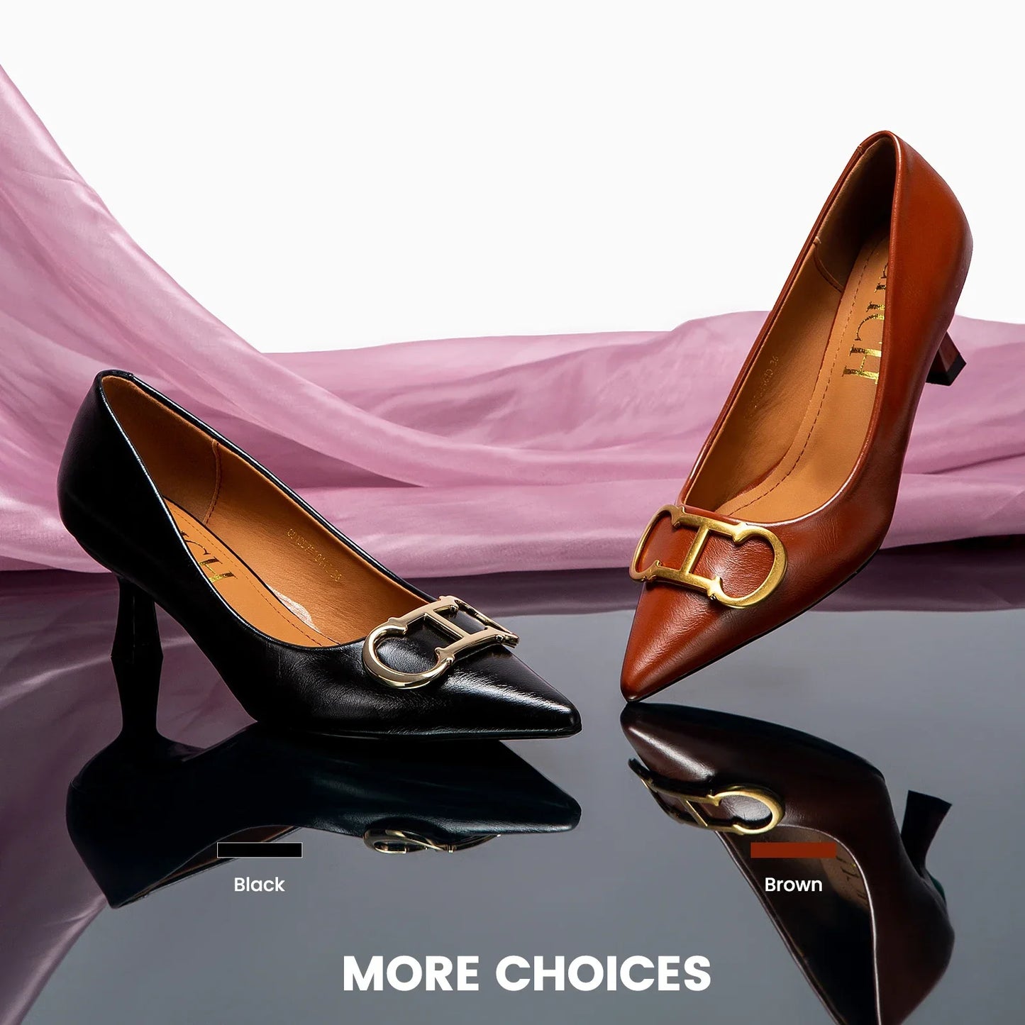 Brand Women's Shoes Pointed Toe High Heels Patent Leather Dress Heels Boat Shoes Wedding Shoes Large Size 34-40