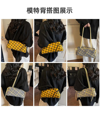 New Retro American Style Crossbody Bag Women's Handbag Fashionable Handheld Bag Casual Single Shoulder Bag Simple Style Handbag