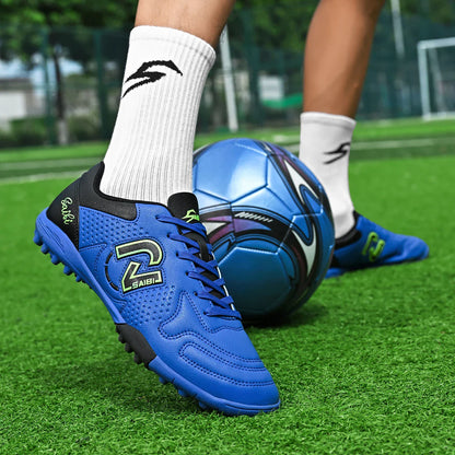 TF Turf Soccer Cleats for Kids Youth Men Women Breathable Non-Slip Training Shoes with PU Fabric Rubber Sole